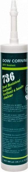 Dow Corning - 10.1 oz Cartridge Red RTV Silicone Joint Sealant - -85 to 500°F Operating Temp, 17 min Tack Free Dry Time, 24 hr Full Cure Time, Series 736 - Best Tool & Supply