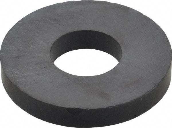 Mag-Mate - 0.705" ID x 1.723" OD Ceramic Ring Magnet - 0.25" Thick, 350°F Max Operating Temp - Best Tool & Supply