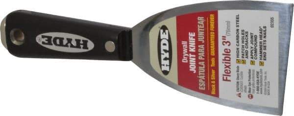 Hyde Tools - 3" Wide Steel Putty Knife - Flexible, Nylon Handle - Best Tool & Supply