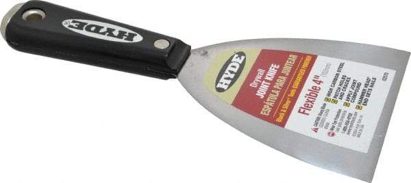 Hyde Tools - 4" Wide Carbon Steel Taping Knife - Flexible, Hammerhead Nylon Handle, 8-1/4" OAL - Best Tool & Supply