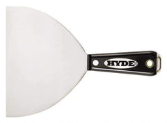 Hyde Tools - 4" Wide Stainless Steel Taping Knife - Flexible, Nylon Handle, 8-1/8" OAL - Best Tool & Supply