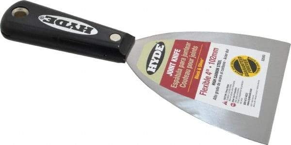 Hyde Tools - 4" Wide Carbon Steel Taping Knife - Flexible, Nylon Handle, 8" OAL - Best Tool & Supply