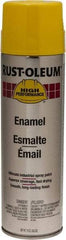 Rust-Oleum - Safety Yellow, 15 oz Net Fill, Gloss, Enamel Spray Paint - 14 Sq Ft per Can, 15 oz Container, Use on Rust Proof Paint - Best Tool & Supply