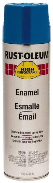 Rust-Oleum - Safety Blue, 15 oz Net Fill, Gloss, Enamel Spray Paint - 14 Sq Ft per Can, 15 oz Container, Use on Rust Proof Paint - Best Tool & Supply