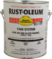 Rust-Oleum - 1 Gal Silver Gray Gloss Finish Industrial Enamel Paint - Interior/Exterior, Direct to Metal, <450 gL VOC Compliance - Best Tool & Supply