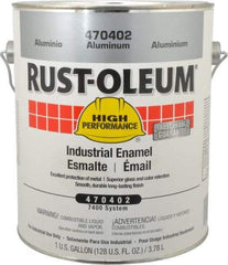 Rust-Oleum - 1 Gal Aluminum Gloss Finish Industrial Enamel Paint - Interior/Exterior, Direct to Metal, <450 gL VOC Compliance - Best Tool & Supply