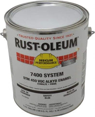 Rust-Oleum - 1 Gal Safety Blue Gloss Finish Industrial Enamel Paint - Interior/Exterior, Direct to Metal, <450 gL VOC Compliance - Best Tool & Supply
