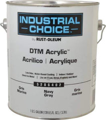 Rust-Oleum - 1 Gal Navy Gray Semi Gloss Finish Alkyd Enamel Paint - Interior/Exterior, Direct to Metal, <250 gL VOC Compliance - Best Tool & Supply