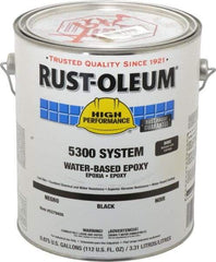 Rust-Oleum - 1 Gal High Gloss Black Water-Based Epoxy - 200 to 350 Sq Ft/Gal Coverage, <250 g/L VOC Content - Best Tool & Supply