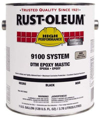 Rust-Oleum - 1 Gal Gloss Black Epoxy Mastic - 100 to 225 Sq Ft/Gal Coverage, <340 g/L VOC Content, Direct to Metal - Best Tool & Supply