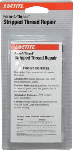 Loctite - 48 mL Syringe, Blue/Gray, Liquid Thread Repair Kit - Series 286 - Best Tool & Supply