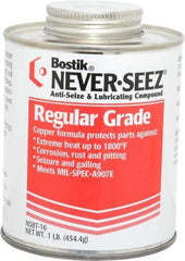 Bostik - 1 Lb Can Extreme Pressure Anti-Seize Lubricant - Copper, -297 to 1,800°F, Silver Gray, Water Resistant - Best Tool & Supply