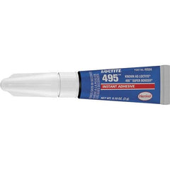 Loctite - 0.11 oz Tube Clear Instant Adhesive - Series 495, 20 sec Fixture Time, 24 hr Full Cure Time, Bonds to Metal, Plastic & Rubber - Best Tool & Supply