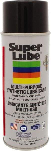 Synco Chemical - 11 oz Aerosol Synthetic General Purpose Grease - Translucent White, Food Grade, 450°F Max Temp, NLGIG 2, - Best Tool & Supply