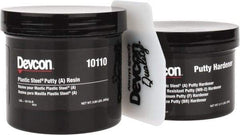 Devcon - 1 Lb Pail Two Part Epoxy - 45 min Working Time, Series Plastic Steel - Best Tool & Supply