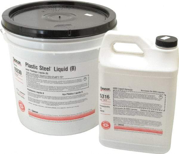 Devcon - 25 Lb Pail Two Part Epoxy - 45 min Working Time, Series Plastic Steel - Best Tool & Supply