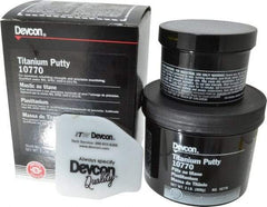 Devcon - 2 Lb Kit Gray Epoxy Resin Putty - 150°F (Wet), 350°F (Dry) Max Operating Temp, 16 hr Full Cure Time - Best Tool & Supply