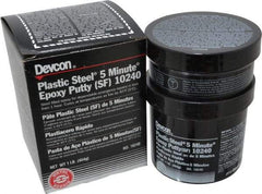 Devcon - 1 Lb Pail Two Part Epoxy - 5 min Working Time, 2,026 psi Shear Strength, Series Plastic Steel - Best Tool & Supply