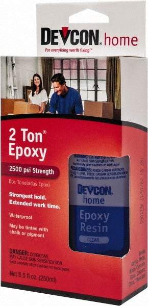 Devcon - 4.5 oz Bottle Two Part Epoxy - 30 min Working Time, Series 2 Ton - Best Tool & Supply