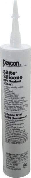 Devcon - 10.3 oz Cartridge Clear RTV Silicone Joint Sealant - -60 to 248°F Operating Temp - Best Tool & Supply