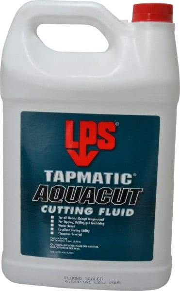 LPS - Tapmatic AquaCut, 1 Gal Bottle Cutting & Tapping Fluid - Water Soluble, For Boring, Broaching, Drawing, Drilling, Engraving, Facing, Finishing, Grinding, Milling, Reaming, Sawing, Stamping, Tapping, Threading, Turning - Best Tool & Supply