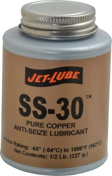 Jet-Lube - 0.5 Lb Can High Temperature Anti-Seize Lubricant - Copper, -65 to 1,800°F, Copper Colored, Water Resistant - Best Tool & Supply