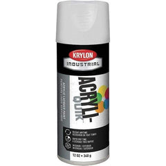 Krylon - White, 12 oz Net Fill, Gloss, Lacquer Spray Paint - 15 to 20 Sq Ft per Can, 16 oz Container, Use on Cabinets, Color Coding Steel & Lumber, Conduits, Drums, Ducts, Furniture, Motors, Pipelines, Tools - Best Tool & Supply