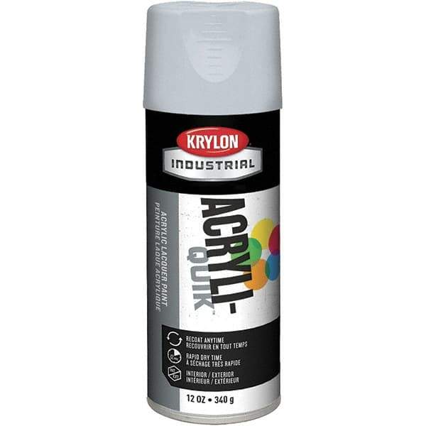 Krylon - White, 12 oz Net Fill, Flat, Lacquer Spray Paint - 15 to 20 Sq Ft per Can, 16 oz Container, Use on Cabinets, Color Coding Steel & Lumber, Conduits, Drums, Ducts, Furniture, Motors, Pipelines, Tools - Best Tool & Supply