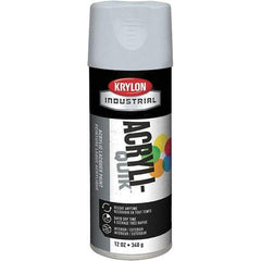 Krylon - White, 12 oz Net Fill, Flat, Lacquer Spray Paint - 15 to 20 Sq Ft per Can, 16 oz Container, Use on Cabinets, Color Coding Steel & Lumber, Conduits, Drums, Ducts, Furniture, Motors, Pipelines, Tools - Best Tool & Supply