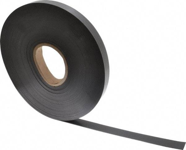 Mag-Mate - 100' Long x 1" Wide x 1/16" Thick Flexible Magnetic Strip - 12 Lb Max Pull Force, 6 Linear Ft/Lb Magnetic Pull Force, Plain Back - Best Tool & Supply