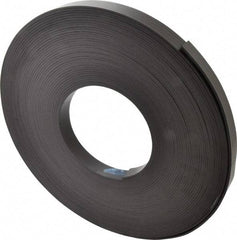 Mag-Mate - 100' Long x 1" Wide x 1/8" Thick Flexible Magnetic Strip - 16 Lb Max Pull Force, 19 Linear Ft/Lb Magnetic Pull Force, Plain Back - Best Tool & Supply