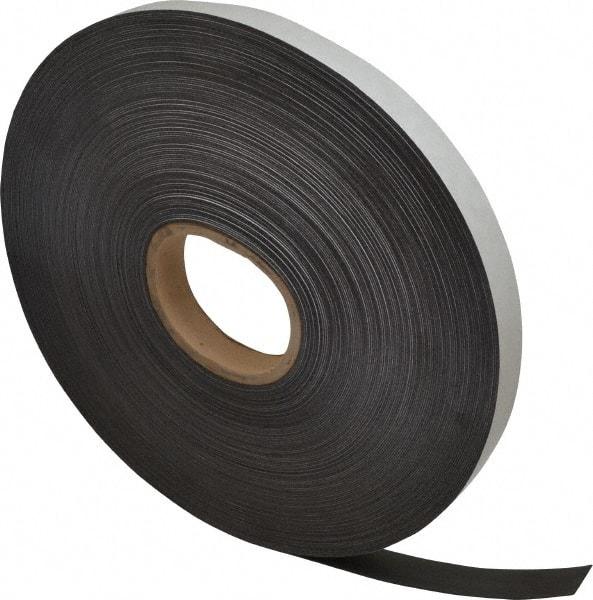 Mag-Mate - 200' Long x 1" Wide x 1/32" Thick Flexible Magnetic Strip - 8 Lb Max Pull Force, 4 Linear Ft/Lb Magnetic Pull Force, Adhesive Back - Best Tool & Supply