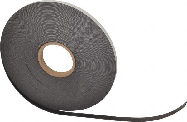 Mag-Mate - 100' Long x 1/2" Wide x 1/16" Thick Flexible Magnetic Strip - 6 Lb Max Pull Force, 3 Linear Ft/Lb Magnetic Pull Force, Adhesive Back - Best Tool & Supply