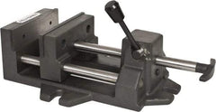 Palmgren - 6" Jaw Opening Capacity x 1-7/8" Throat Depth, Horizontal Drill Press Vise - 6" Wide Jaw, Stationary Base, Standard Speed, 14-1/2" OAL x 4-5/16" Overall Height - Best Tool & Supply