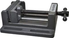 Palmgren - 4" Jaw Opening Capacity x 1-3/4" Throat Depth, Horizontal Drill Press Vise - 4" Wide Jaw, Stationary Base, Standard Speed, 7-1/2" OAL x 2-7/8" Overall Height - Best Tool & Supply