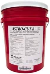 Monroe Fluid Technology - Astro-Cut B, 5 Gal Pail Cutting & Grinding Fluid - Semisynthetic, For CNC Milling, Drilling, Tapping, Turning - Best Tool & Supply