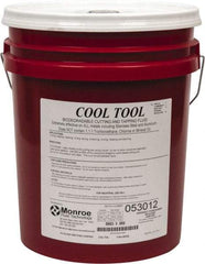 Monroe Fluid Technology - Cool Tool, 5 Gal Pail Cutting & Tapping Fluid - Straight Oil, For Blanking, Boring, Broaching, Drilling, Hobbing, Milling, Reaming, Tapping, Turning - Best Tool & Supply