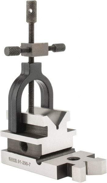 SPI - 1-5/16" Max Capacity, 90° Angle, Steel V-Block - 3-19/32" Long x 1-7/8" Wide x 1-7/8" High, Sold as Individual - Best Tool & Supply