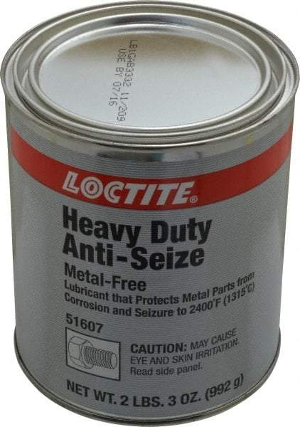 Loctite - 35 oz Can General Purpose Anti-Seize Lubricant - Calcium Fluoride/Graphite, -29 to 2,399°F, Gray, Water Resistant - Best Tool & Supply