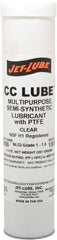 Jet-Lube - 14 oz Cartridge Synthetic General Purpose Grease - Clear, Food Grade, 400°F Max Temp, NLGIG 1-1/2, - Best Tool & Supply