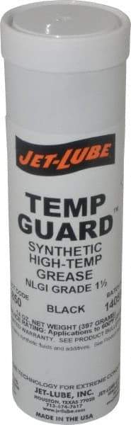 Jet-Lube - 14 oz Cartridge Graphite High Temperature Grease - Black, High/Low Temperature, 600°F Max Temp, NLGIG 1-1/2, - Best Tool & Supply