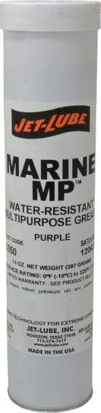 Jet-Lube - 14 oz Cartridge Lithium High Temperature Grease - Purple, High/Low Temperature, 325°F Max Temp, NLGIG 2, - Best Tool & Supply