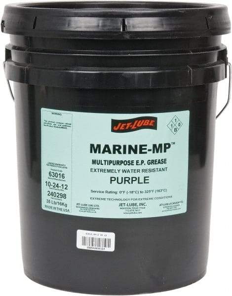 Jet-Lube - 35 Lb Pail Lithium High Temperature Grease - Purple, High/Low Temperature, 325°F Max Temp, NLGIG 2, - Best Tool & Supply