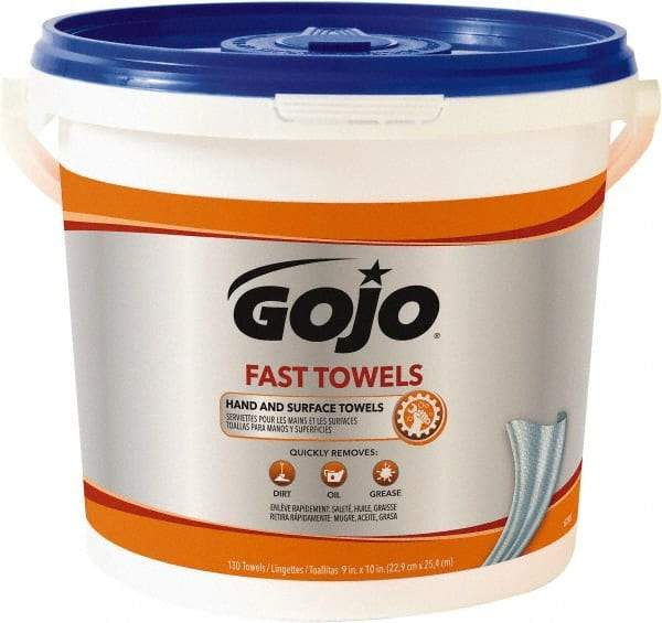 GOJO - Pre-Moistened Hand Cleaning Wipes - Center Pull, 12-1/4" x 10-1/2" Sheet Size, Blue - Best Tool & Supply