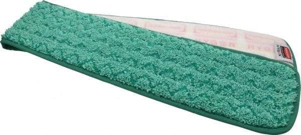 Rubbermaid - 36-1/2" Long x 5-1/2" Wide Microfiber Dust Mop Pad - Hook & Loop, Green - Best Tool & Supply