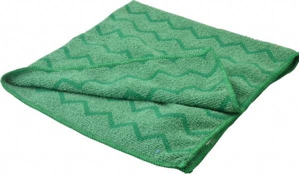 Rubbermaid - Dry Microfiber Wipes - 20" x 20" Sheet Size, Green - Best Tool & Supply