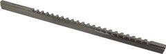 Value Collection - 1/4" Keyway Width, Style C, Keyway Broach - High Speed Steel, Bright Finish, 3/8" Broach Body Width, 25/64" to 2-1/2" LOC, 11-3/4" OAL - Best Tool & Supply