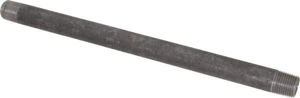 Made in USA - Schedule 80, 1/2" Diam x 12" Long Black Pipe Nipple - Threaded - Best Tool & Supply