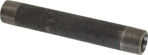 Made in USA - Schedule 80, 3/4" Diam x 6-1/2" Long Black Pipe Nipple - Threaded - Best Tool & Supply