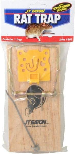 J.T. Eaton - Snap Trap for Use on Rats - 3/8 Inch Long x 4-3/8 Inch Wide x 9-1/2 Inch High, Wood - Best Tool & Supply